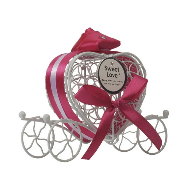 Candy Box Sugar Shelf Desk Decor Party Decorations Storage Rack Smooth Surface Iron Structure Wedding Supplies Rose Red