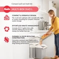 thumbnail image 3 of Hailo Multi-Box Duo L Pull-Out Trash Can, 11.8" Cabinet, 2 Bins, 3.7 Gal, Blue, 3 of 12