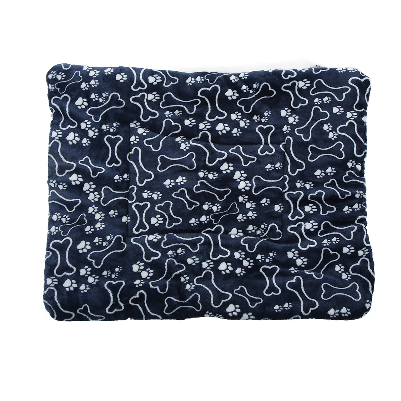 NFTIGB Soft Plush Pet Winter Warm Blanket for Cats and Dogs, Blue Bone Pattern, Large 27.6 inches / 70 cm x 21.7 inches / 55 cm