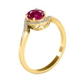 thumbnail image 3 of AoneJewelry 10K 1.00 Carat Diamond and Oval Shape Gemstone Ring In Rose, White & Yellow Gold, 3 of 4
