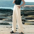 thumbnail image 2 of Gerichy Womens Casual Wide Leg Pants High Waisted Button Down Straight Long Trousers Palazzo Pants Womens Casual High Waisted Wide Leg Pants Button Up Straight Leg Trousers, 2 of 5