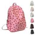 thumbnail image 2 of Bow Backpack for Girls Cute Preppy Daypack Women Travel School Bookbag Stylish Nylon Bow Pattern Rucksack Lightweight College Bag, 2 of 5