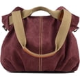 thumbnail image 1 of Women Canvas Handbag Shoulder Bag Crossbody Bag Handbag Crossbody Bags Shoulder Bags (Wine Red), 1 of 5