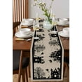 thumbnail image 4 of Halloween Table Runner 90 Inches, Horror Pumpkins Halloween Witch Bat Castle Bed Runner Dresser Scarves Tabletop for Indoor Outdoor Parties/Ceremony/Banquet, 13" x 90", 4 of 8