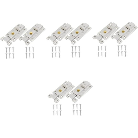 HWZWT 8 Sets Automatic Spring Lock Bolt Locks for Doors Door Locks Door Latches Bathroom Lock Sliding Door Lock Door Bolt Latch Lock Door Lock Latch Sliding Door Latch Portable Door Lock