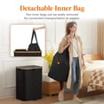 thumbnail image 4 of Cesto de ropa Lifewit de 150 litros con tapa y bolsas extraíbles, color negro, 4 of 9