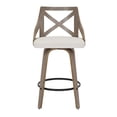 thumbnail image 6 of LumiSource Light Grey Wood, Cream Noise Fabric Charlotte Counter Stool - Set of 2, 6 of 10
