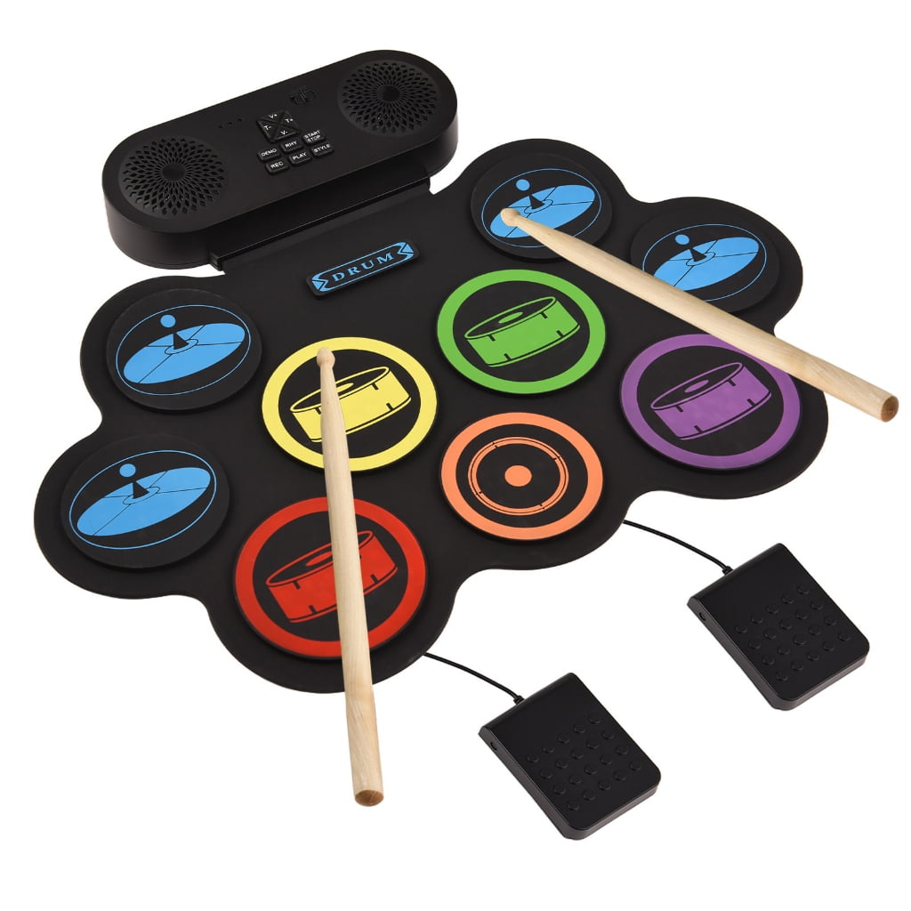 CEORPER Foldable Electronic Drum for All Skill Levels Portable Design Silicone Texture