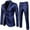 Navy, variant on Mens Jackets Men's Suit Slim 2-Piece Suit Business Wedding Party Jacket Coat & Pants