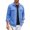Blue B, variant on Mens Shirts Casual Long Sleeve Button Down Shirt Jacket Textured Dress Work Shacket with Pockets Navy XL