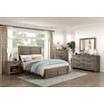 thumbnail image 6 of Wooden Bedroom Furniture - Full Size with Rustic Gray Finish and Planked Framing Bed Parts, 6 of 6