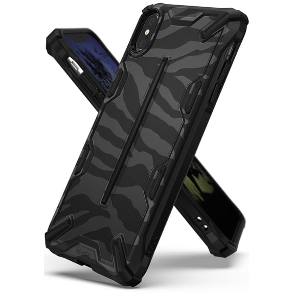 Ringke Dual-x Case Compatible with iPhone XS, Double Layer Heavy Duty Defense Armor - Zebra Black