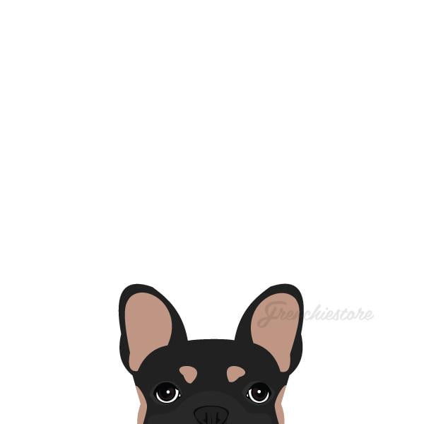 Frenchie Sticker | Frenchiestore | Black & Tan French Bulldog Car Decal