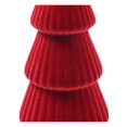 thumbnail image 3 of Holiday time ceramic flocked tree,9 inch height,red colour, 3 of 4