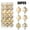 Gold, variant on 36PCS 3CM Glitter Christmas Bauble Set | Shatterproof Plastic Hanging Ornaments for Holiday Tree, Party, Wedding & Home Decor