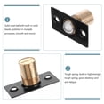thumbnail image 3 of OULII 4 Pcs Attaches de Porte Robustes pour Armoires Acier Inoxydable Noir Durable, 3 of 7