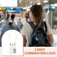 thumbnail image 6 of Uxcell Luggage Travel Lock, Digit Cable Combination Lock Width Body with Long Cable White 5", 6 of 7