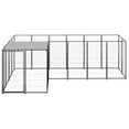 thumbnail image 3 of vidaXL Dog Kennel Steel Outdoor Puppy Enclosure Cage Black/Silver Multi Sizes, 3 of 43