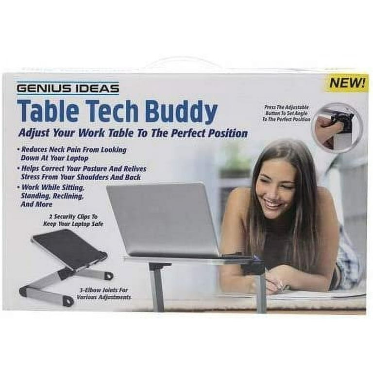 Table Tech Buddy for Laptop IPad Chrome Book Adjustable Laptop Desk