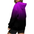 thumbnail image 6 of QUINDOS Womens Hoodies Plus Size Drop Shoulder Sweatshirts Women Casual Gradient Color Long Sleeve Crew Neck Pullover Tops, 6 of 7