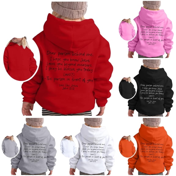 Tanghaowl Kids Hoodies Girl Hoodie Long Sleeve Soft Sweatshirt Graphic Hoody Kids Cute Pullovers Top Clothes for Girls with Breathable Material Red 2-3 Years
