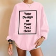 thumbnail image 5 of Sweatshirts for Women Women Fashion Solid Crewneck Loose Sweatshirt Casual Long Sleeve Pullover Tops Juniors Two Piece Outfit Sweatshirt Boy Athletic Jacket with Hood Jacket with Hoodie Hoodie Pink XL, 5 of 9