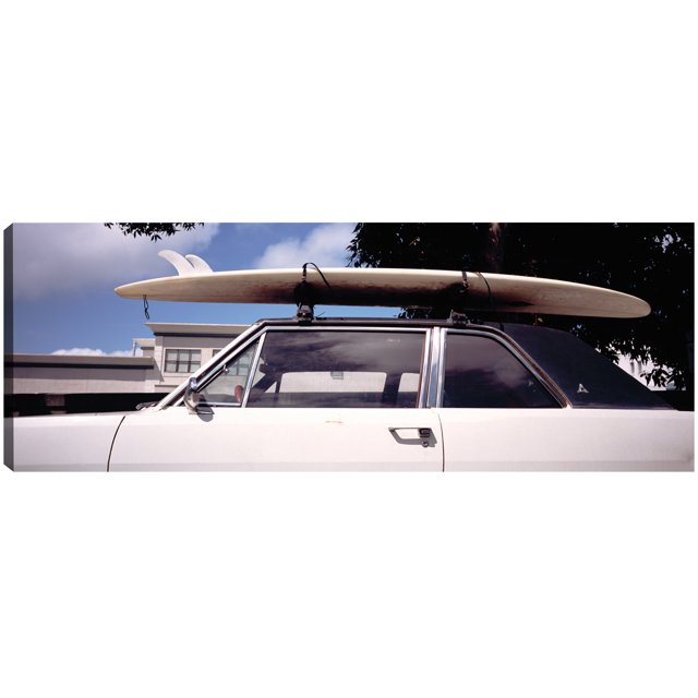 Cuadro Decorativo - Tabla de surf en el coche