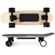 Youth Electric Skateboard Electric Longboard with Wireless Remote, Electric Skateboard for Kids 7 Layers Maple Deck Long Board Shorts Penny Board for Teens, 350w Motor, 12 Mph