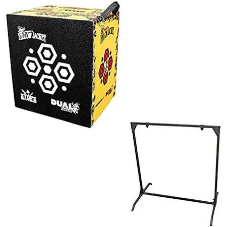 Yellow Jacket 380 FPS Dual Threat Cube Any-Tip Archery Target Bundle with HME Products Bowhunting Range Practice Shooting 30 Inch Bag Stand$$Other