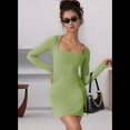 thumbnail image 4 of Vestido con Escote Cuadrado Verde M, 4 of 7