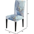 thumbnail image 6 of Marble Blue Abstract Printing Dining Chair Covers Set of 6,Stretch Parsons Chair Slipcovers Universal Removable Washable Chair Seat Covers Protector for Dining Room,Kitchen,Hotel, 6 of 6