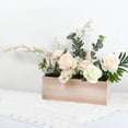thumbnail image 6 of Efavormart 14x5'' Tan Wood Planter Boxes With Plastic Liner DIY Rustic Boxes Rectangle Wood Boxes For Party Decor, 6 of 11