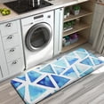 thumbnail image 3 of Blue Watercolor Triangle Pattern Kitchen Rug Mat,Kitchen Runner Rugs Non Skid Washable,Decorative Kitchen Floor Mats for Kitchen,Sink,Laundry,17"x47.2", 3 of 7