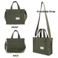 thumbnail image 2 of Bolsa UERRUAM de pana ligera para mujer, color verde militar, 2 of 7