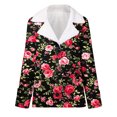 thumbnail image 4 of Puntoco Abrigo Mujer Halloween Impreso Moda Manga Larga Bolsillo Compuesto Felpa Botón Abrigo Manga Larga Sin Sombrero Casual Abrigo/Chaqueta Liquidación Puntoco Puntoco-1, 4 of 5