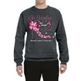 thumbnail image 2 of Wild Bobby In October We Wear Pink Diamond Heel Breast Cancer Awareness Unisex Crewneck Sweatshirt, Charcoal, 3X-Large, 2 of 6