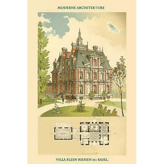 Klein Villa near Basel, Switzerland-Fine Art Canvas Print (20" x 30")