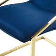 thumbnail image 2 of Side Dining Chair, Set of 2, Velvet, Metal Steel, Gold Blue Navy, Modern Contemporary Urban Design, Kitchen Room Cafe Bistro Restaurant Hospitality, 2 of 7