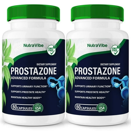 (2 Pack) Prostazone - Official Prostazone Pills For Prostate Heath, All Natural Formula To Support Control, Energy & Overall Well-Being, Review (120 Capsules)