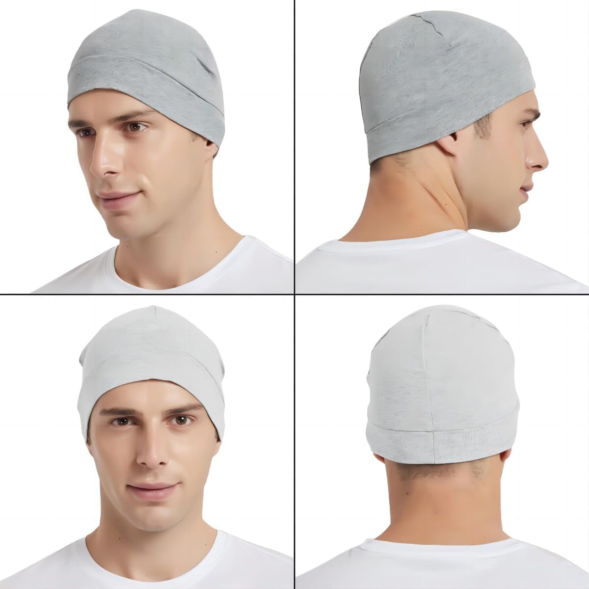 LEFSDVF 4-pack Wave Caps, En's &ap; Woen's Stretch Beanie Helet-Lined
