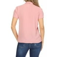 thumbnail image 3 of Women's Casual Petal Sleeve Bow Tie Neck Short Sleeve Blouse Top, 3 of 6