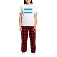 thumbnail image 4 of CafePress - Chicago Flag Women's Light Pajamas - Women's Short Sleeve Print T-Shirt and Pants Light Cotton Pajama Set, 4 of 7