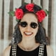 thumbnail image 3 of KAKOWELY Guirnalda de flores góticas para Halloween, diadema para cosplay, tocado de boda, accesorio para disfraz, 3 of 5