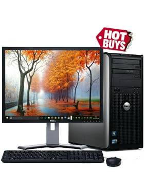 Dell Desktop PC Tower System Windows 10 Intel Core 2 Duo Processor 4GB RAM 160GB Hard Drive DVD Wifi with a 17