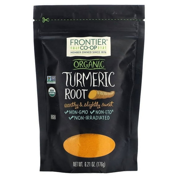 Frontier Co-op, Organic Turmeric Root, 6.21 oz Pack of 4