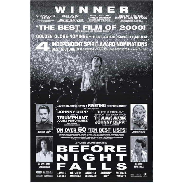 Before Night Falls movie POSTER (Style A) (11" x 17") (2000