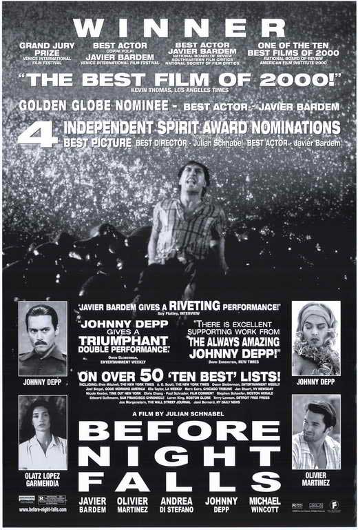 Before Night Falls - movie POSTER (Style A) (11" x 17") (2000 