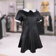 thumbnail image 4 of Vestido Negro Niña Clásico Vestido Largo Negro Manga Corta para Niña (S) Ehuebsd libre de BPA, 4 of 8