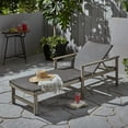 thumbnail image 3 of Eyisean Patio Chaise Lounge Rattan Chair with Acacia Wood Frame, Wicker Lounge Chair with Adjustable Backrest for Pool, Garden, Beach, and Backyard, 3 of 10