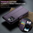 thumbnail image 4 of Dteck with iPhone 14 Pro Max Wallet RFID Blocking Case with Card Holder, PU Leather Kickstand Card Slots Case, Magnetic Clasp and Durable Shockproof Cover 6.7 Inch, Purple, 4 of 12